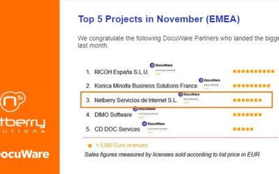 Netberry Solutions accede al Top Five de proyectos EMEA de Docuware