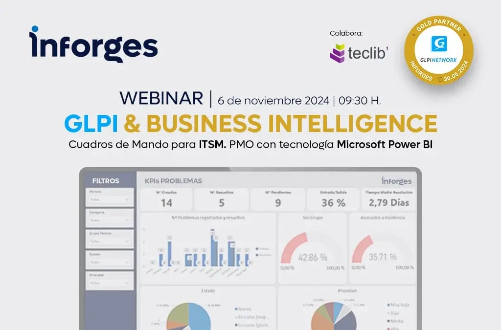 Inforges organiza el webinar ‘GLPI & Business Intelligence’